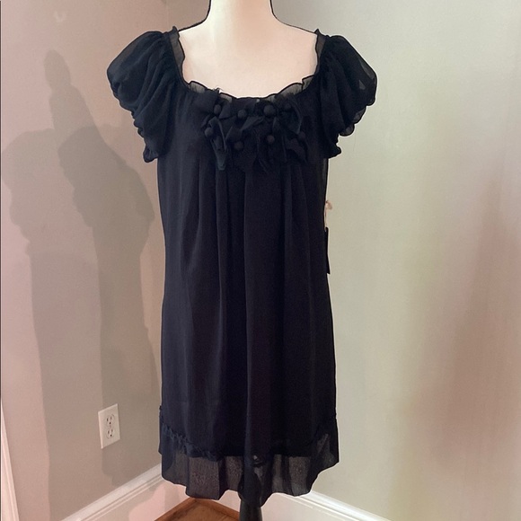 Lucca Couture Dresses & Skirts - NWT Lucca Couture L black mini dress sweet girl dark Academia goth embellished